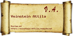 Veinstein Attila névjegykártya